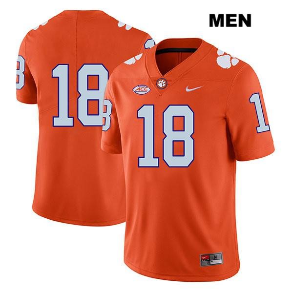 Men's Clemson Tigers #18 Joseph Charleston Stitched Orange Legend Authentic Nike No Name NCAA College Football Jersey EPC4046BG